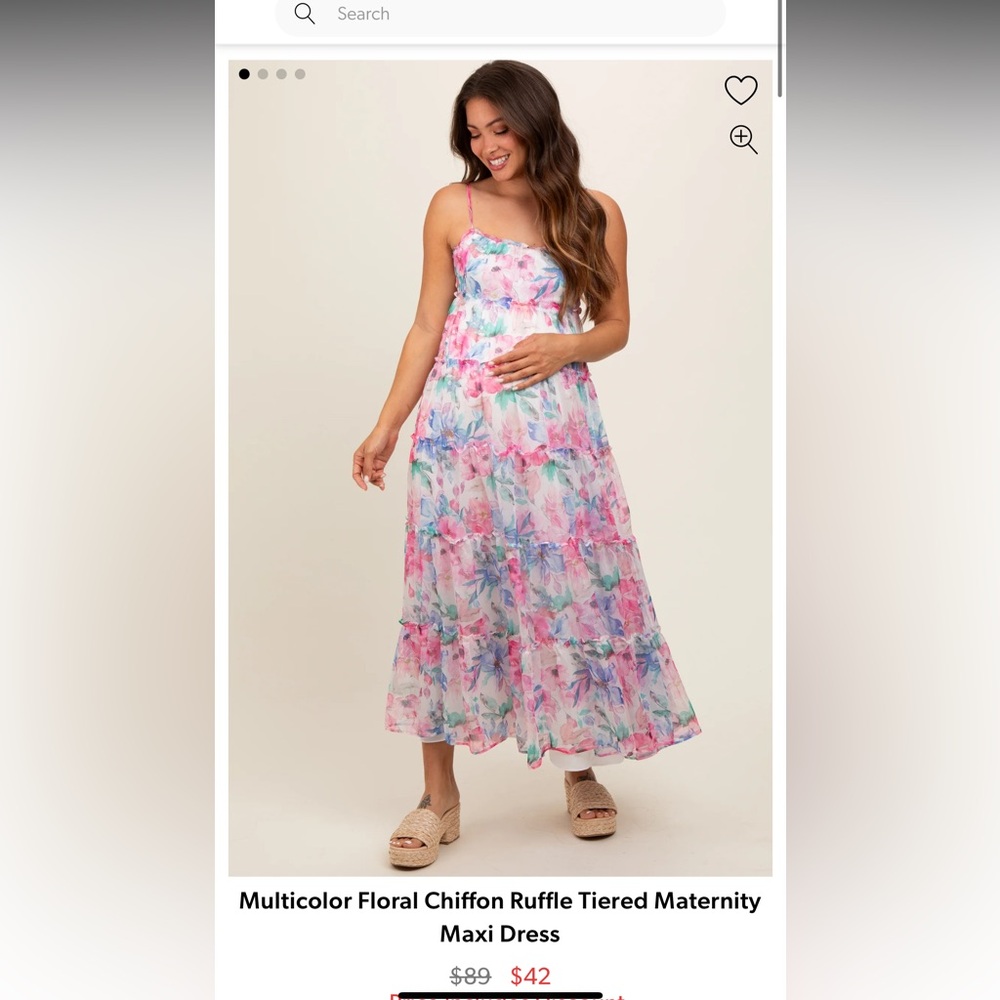 Storia Multicolor Floral Dress from Pink Blush Maternity